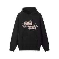 巴黎世家 BALENCIAGA 男士棉质宽松肥大版型破洞设计连帽卫衣运动衫620973 TNVQ1