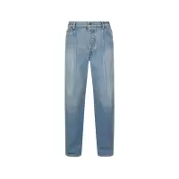 巴黎世家 BALENCIAGA 男士棉质破洞设计BIKER省道长裤牛仔裤719344 TNW01