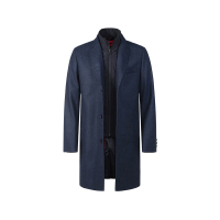 雨果博斯 HUGO BOSS 男士羊毛中长款大衣外套50484446