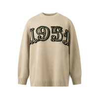 麦丝玛拉 Max Mara 女士绵羊毛/山羊绒1951贴花超大宽松版圆领长袖针织衫羊毛衫毛衣BARD