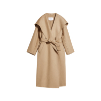 麦丝玛拉 Max Mara 女士山羊绒宽翻领直筒版长款大衣外套RIENZA