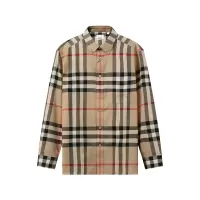 博柏利 BURBERRY 男款棉质休闲法兰绒长袖衬衫8064881