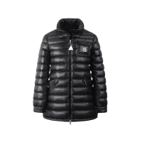 盟可睐/蒙口 MONCLER 女士鹅绒隐藏式连帽中长款羽绒服上衣外套 I1 093 1A00008 595ZZ