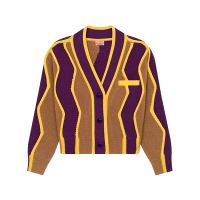 Kenzo高田贤三 秋冬款 女士短款V领羊毛衫针织开衫 FD5 2CA370 3CK