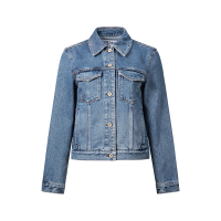 罗意威 LOEWE 春秋款 女士棉质中蓝色Anagram牛仔服夹克上衣外套S359Y50X23