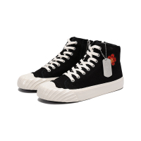 高田贤三 KENZO 女士SCHOOL系列织物BOKE高帮休闲运动鞋帆布鞋FD5 2SN020 F73