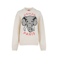 高田贤三 KENZO 春秋款 女士羊毛圆领针织衫羊毛衫毛衣FD5 2PU365 3BA