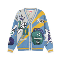 高田贤三 KENZO 秋冬款 男士/女士羊毛/棉V领针织开衫毛衣外套FD5 5CA362 3CM