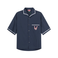 高田贤三 KENZO 男士棉质休闲短袖夏威夷衬衫FD5 5CH113 5DE