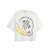 盟可睐/蒙口 MONCLER 女士棉质松身版圆领短袖T恤 I1 093 8C00026 899SP