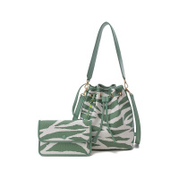 MCM 女士人造革手提单肩斜挎包抽绳包水桶包子母包MWDDSDU06