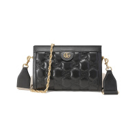 古驰 GUCCI 女士Matelassé皮革GG图案小号链条包夹子包单肩斜挎包 702200 UM8HG