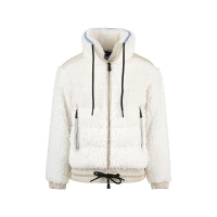 盟可睐/蒙口 女士GRENOBLE系列徽标贴饰加衬泰迪绒户外高领拉链鹅绒羽绒上衣外套 8G00020 899A9