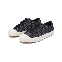 芬迪 FENDI 男士FF提花低帮系带板鞋帆布鞋休闲运动鞋 7E1553 AM5H