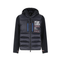 盟可睐/蒙口 男士GRENOBLE系列户外衬垫半羽绒鹅绒连帽拉链夹克外套 8G00035 8009