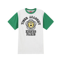 高田贤三 中性款 棉质老虎花朵植绒图案圆领短袖T恤 FD6 5TS116 4SG