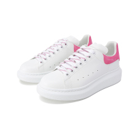 亚历山大·麦昆 ALEXANDER MCQUEEN 女士牛皮革阔型厚底鞋小白鞋系带休闲运动鞋718139 WIBN2