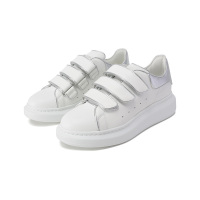 亚历山大·麦昆 ALEXANDER MCQUEEN 女士皮革阔型三带式厚底鞋休闲运动鞋755626 WIDJW