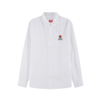 高田贤三 男士BOKE系列棉质海棠花LOGO刺绣休闲长袖衬衫 FD5 5CH410 9LH