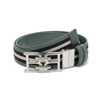 巴利 男士织物配皮B-Chain不可裁剪双面旋转皮带腰带 B CHAIN 35 M TSP