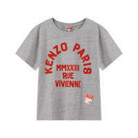 高田贤三 KENZO 男士棉质LOGO字母植绒宽松版圆领短袖T恤FD5 5TS459 4SC
