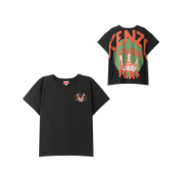 高田贤三 KENZO 女士棉质保龄球印花宽松版圆领短袖T恤FD5 2TS050 4SO