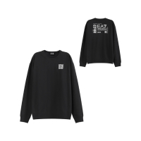 阿玛尼 EMPORIO ARMANI EA7 男士棉质徽标胶印圆领长袖卫衣 3RUM14 PJNWZ