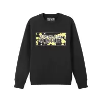 范思哲 VERSACE JEANS COUTURE 男士LOGO胶印加绒圆领长袖卫衣 75GAIE01 CF02E