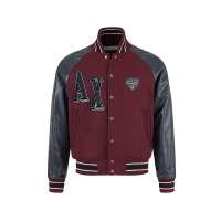 阿玛尼 男士植绒标识学院风拼接棒球夹棉夹克外套 6RZB21 ZNIKZ