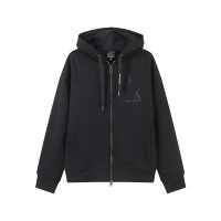 阿玛尼 男士可持续系列棉质老鹰刺绣连帽拉链卫衣开衫外套 6RZMAL ZJ9KZ