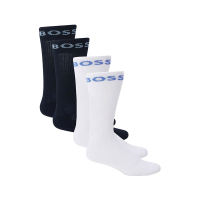 雨果博斯 HUGO BOSS 男士中长筒袜运动袜两双装 50467707