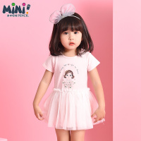 铅笔俱乐部童装2019夏装新款女童短袖连衣裙小童裙子儿童连衣裙