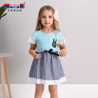 铅笔俱乐部童装2019夏装新款女童连衣裙公主裙中大童连衣裙儿童裙
