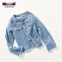 铅笔俱乐部童装2019夏装新款女童牛仔外套中大童长袖上衣儿童外套