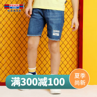 铅笔俱乐部童装2019夏季男童牛仔短裤中大童休闲牛仔裤儿童短裤潮