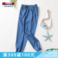 铅笔俱乐部夏装2019新款儿童防蚊裤薄款牛仔裤夏季九分裤长裤潮