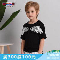 铅笔俱乐部童装2019夏季男童短袖T恤中大童圆领T恤儿童T恤男T恤