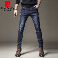 皮尔卡丹Pierre Cardin牛仔裤男修身直筒韩版弹力裤品牌男装商务休闲男士长裤