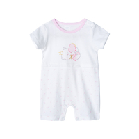 贝贝怡女宝宝纯棉连体衣夏季新款初生儿哈衣短袖爬服192L220