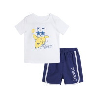 贝贝怡男女童短袖套装夏季新款宝宝纯棉上衣裤子2件套192T363