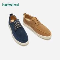 热风hotwind2019年春季新款潮流时尚男士系带休闲鞋圆头休闲皮鞋H41M9102