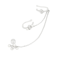 apm MONACO单只十字形珍珠耳骨夹女士 气质设计感时尚耳夹耳扣925银耳饰