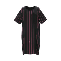 19ss新品 VERSUS VERSACE范思哲 女士长款粉色条纹短袖圆领T恤