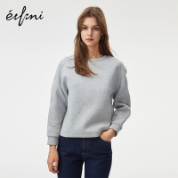 伊芙丽2019秋装新款韩版圆领休闲上衣长袖套头卫衣女1194925031