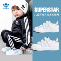 阿迪达斯三叶草儿童（ADIDAS）运动男女婴童小童SUPERSTAR贝壳头板鞋AQ6280