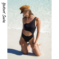 YukariSwim（日本原创品牌）欧美ins风时尚性感侧腰镂空三点式丁字裤比基尼连体泳衣泳装女