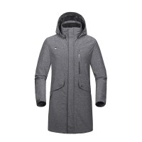 诺诗兰（NORTHLAND）户外男士防风保暖防泼水透湿旅行中长款冲锋衣GS065623