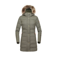 诺诗兰（NORTHLAND）户外女式防风长款毛领保暖鹅绒羽绒服GD062612