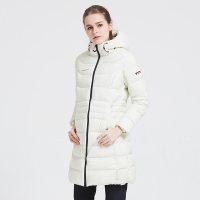 探路者（TOREAD）户外女式防泼水透湿气长款羽绒服鸭绒加厚保暖HADF922721
