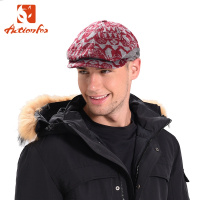 快乐狐狸（ActionFox）运动户外男女复古休闲时尚保暖针织提花鸭舌前进帽3410